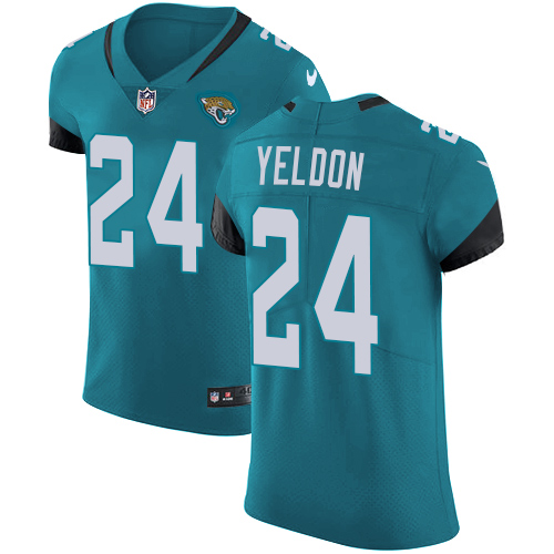 Nike Jaguars #24 T.J. Yeldon Teal Green Team Color Men's Stitched NFL Vapor Untouchable Elite Jersey - Click Image to Close